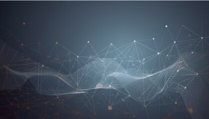 Website header or banner design with abstract geometric background and connecting dots and lines. Generated image