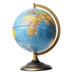 a classic globe depicting the earth. showcasing continents. oceans. and geographical features. designed for educational purposes and geographical reference