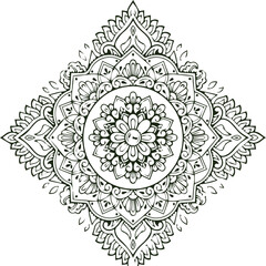 Beautiful flower art and mandala vector design
