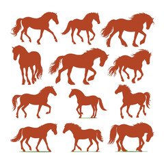 Horse vector design on a set with white background
