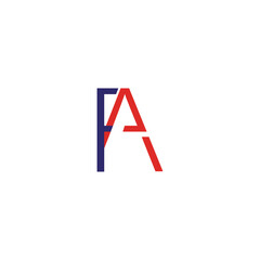 fa minimalist letter logo