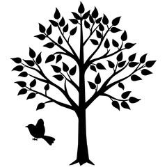 vector tree silhouette