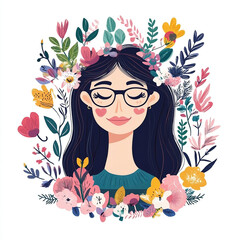 happy International Women's Day 8 march card on white background 