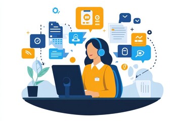 Communication support, call center and customer service help desk., Generative AI