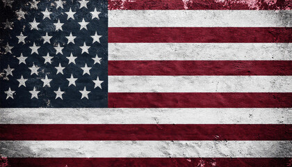 Fototapeta premium Distressed American Flag, Patriotism, USA