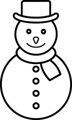 snowman with a scarf