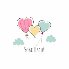 birthday card with balloons