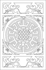 vector sketch illustration silhouette design decoration ornament interior decoration baground pattern classic vintage.eps