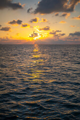Shimmering ocean water during a beautiful sunset 