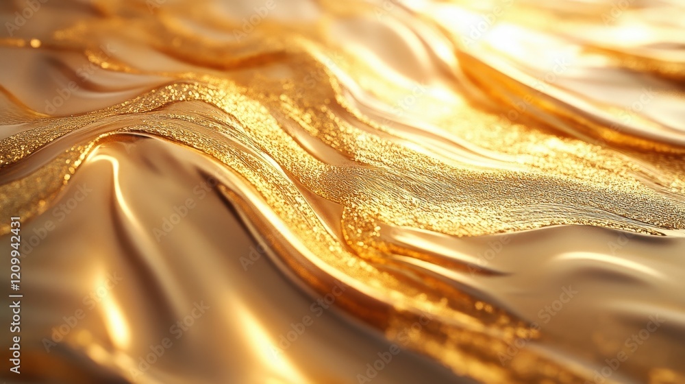 Poster captivating gold texture with flowing patterns and chaotic depths for creative backgrounds and digit