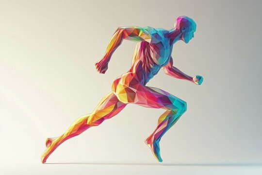 Colorful Abstract Polygon Runner