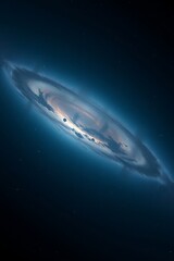 Obraz premium A sleek, grey shark swims through a vibrant underwater reef, a stark contrast to the serene space shuttle launch