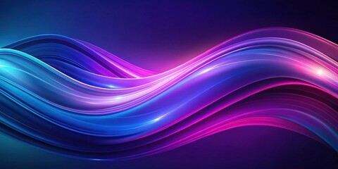 Abstract Swirling Neon Waves Background Design with Vibrant Hues