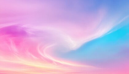 Obraz premium Dreamy Pastel Sky with Soft Clouds and Flowing Colors