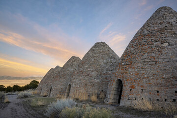 Sunrise at Ward Charcoal Ovens in Nevada 