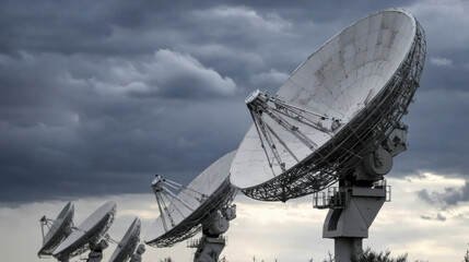 Very Large Array satellite antennas in irregular formation