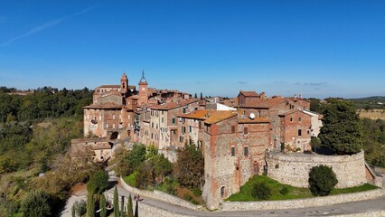 Il borgo medievale di Monteleone d'Orvieto in Umbria, Terni, Italia. 
Vista panoramica dell'antico...