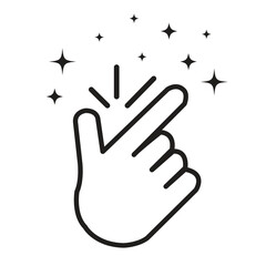 snap icon.concept of popular funny symbol. make meaning everything is easy, fine