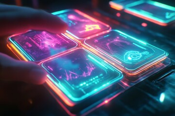 Futuristic Neon Interface