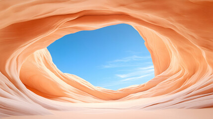 Double Arch, an incredible formation of arches within the Windows area of Arches National Park. Summer view with deep blue sky
