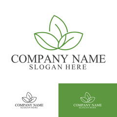 Logo leaf logo spa logo natural logo beauty