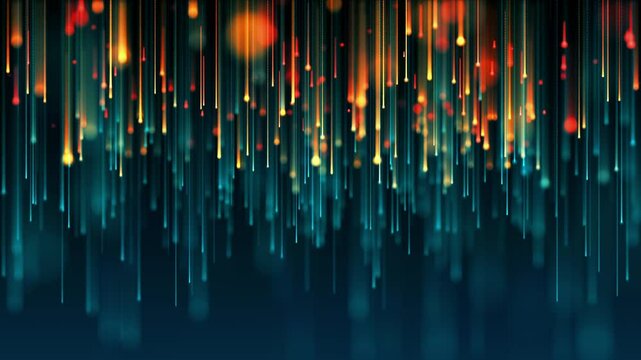 Seamless Digital Data Flowing Stream - Cyberspace Tech Loop Video