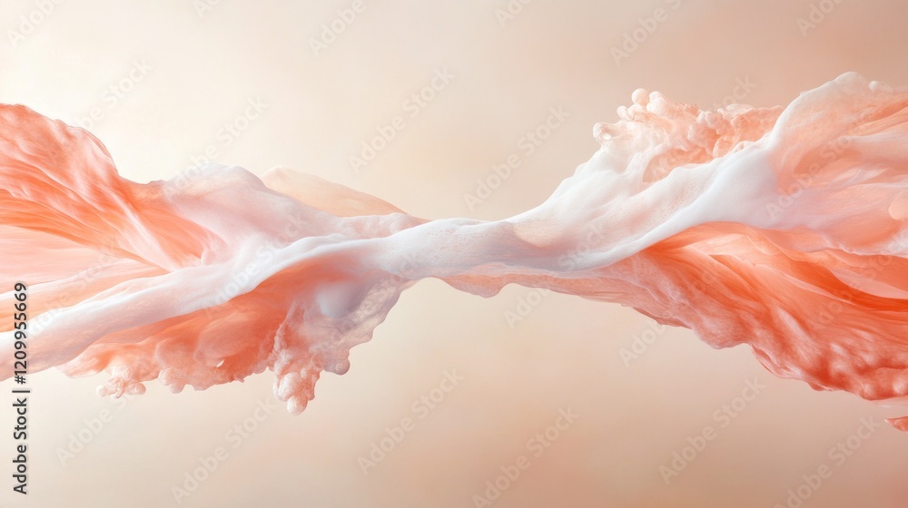 Aufkleber abstract flowing colors in soft pastel tones creating a serene effect.