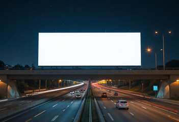 고속도로 대형 광고판 광고 디자인 목업