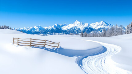 Hirsch mit Geweih von der Seite im Winter