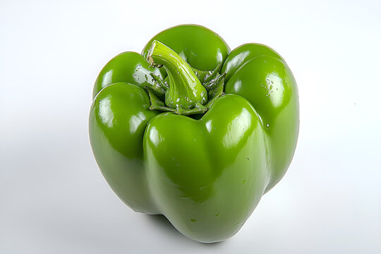 green bell pepper isolated