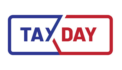 tax day design,  vector art and illustration with white background