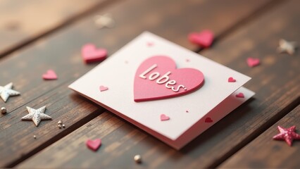 Valentine's Day Handmade Card with Heart and "Lobes"