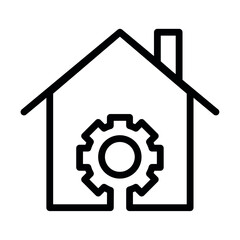 smart home line icon
