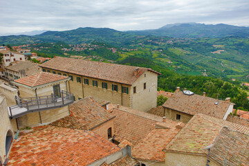 San Marino view on a cloudy spring day