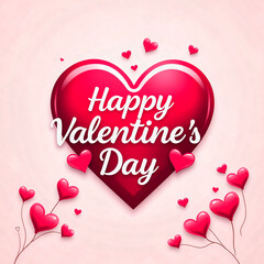 Happy valentines day typography design