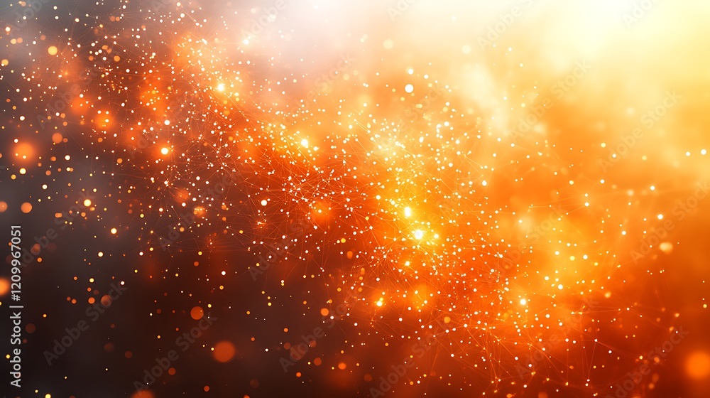 Poster glowing abstract: a mesmerizing abstract background with swirling patterns of vibrant orange and gol