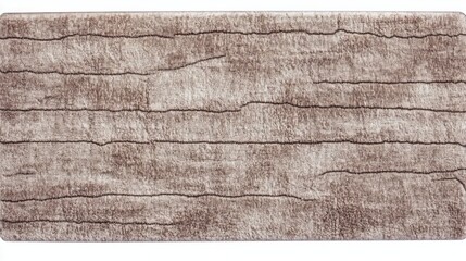 Beige wood-grain bath mat, studio shot, white background, home decor