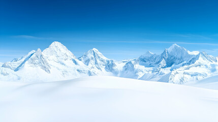 Fototapeta premium Mountain peaks covered with snow in the Swiss Alps