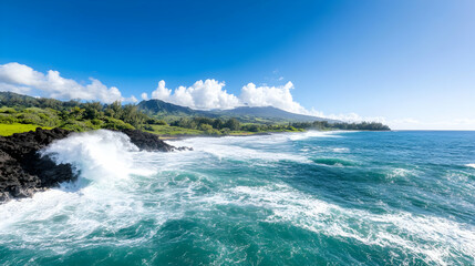 Nakalele Blowhole on the North Maui scenic and rugged coastline