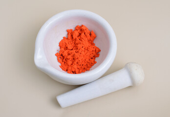 Lead II,IV oxide, also called red lead or minium, is the inorganic compound with the formula Pb3O4.