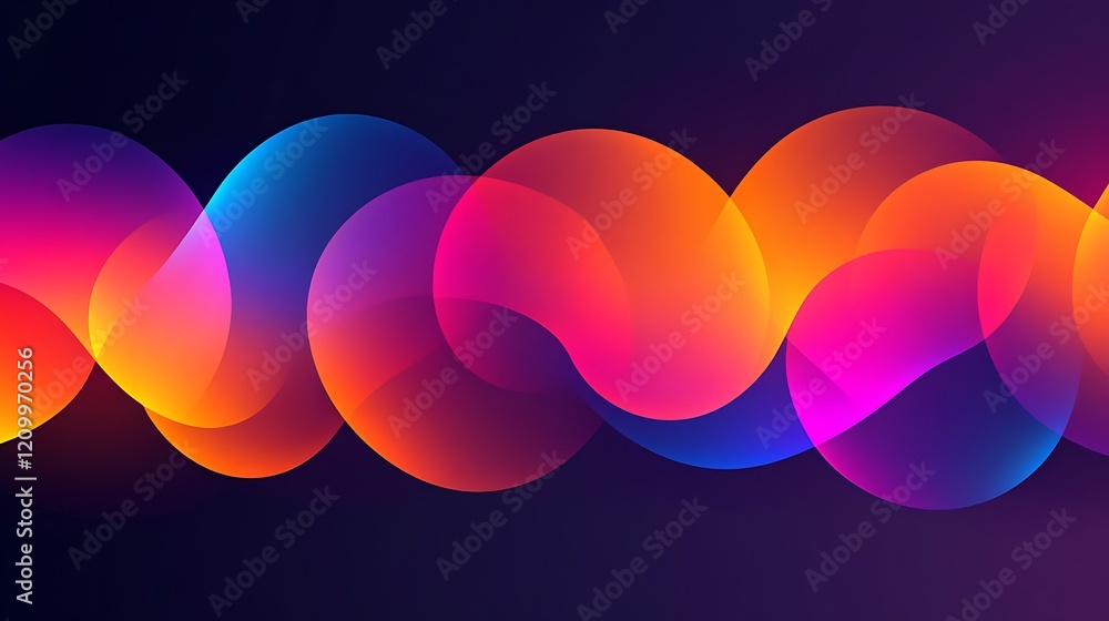 Poster abstract liquid wave: a dynamic abstract composition with vibrant, flowing liquid shapes in a captiv