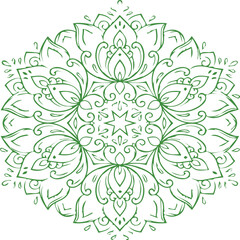 Beautiful flower art and mandala vector design