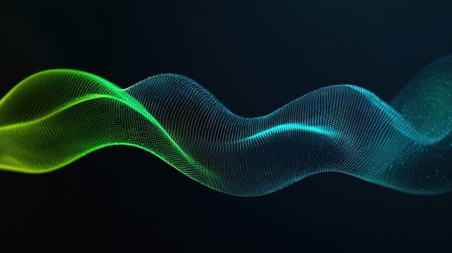 The glowing digital wave of binary code being intercepted in a vivid abstract composition long title The glowing digital wave of binary code being