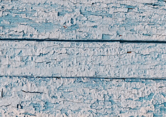 Old Rustic Wood with Cracked Blue Paint