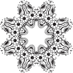 Beautiful flower art and mandala vector design