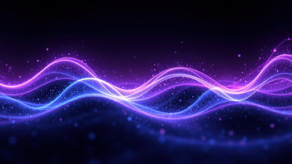 A futuristic AI-themed image featuring swirling energy effects with purple hues and a dark background.