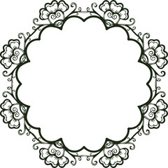 Beautiful flower art and mandala vector design