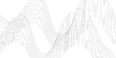 Abstract colorful wave and curve lines with technology background. Abstract frequency sound wave technology and science background. Wavy banner, template design.