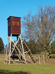 Tree stand with closed windows