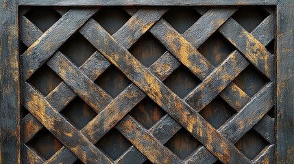 Dark Wooden Lattice Pattern Design Background